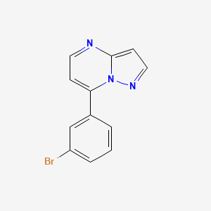 molecular formula C12H8BrN3 B4505750 7-(3-bromophenyl)pyrazolo[1,5-a]pyrimidine 