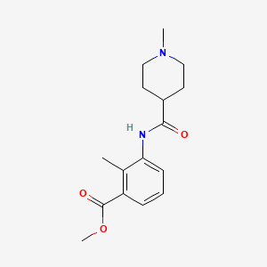 molecular formula C16H22N2O3 B4505754 2-甲基-3-{[(1-甲基-4-哌啶基)羰基]氨基}苯甲酸甲酯 