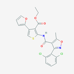 Ethyl 2-({[3-(2,6-dichlorophenyl)-5-methylisoxazol-4-yl]carbonyl}amino)-4-(2-furyl)thiophene-3-carboxylate