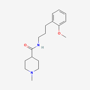 molecular formula C17H26N2O2 B4505762 N-[3-(2-methoxyphenyl)propyl]-1-methyl-4-piperidinecarboxamide 