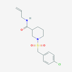 molecular formula C16H21ClN2O3S B4505777 N-allyl-1-[(4-chlorobenzyl)sulfonyl]-3-piperidinecarboxamide 