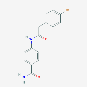 molecular formula C15H13BrN2O2 B450578 4-{[(4-Bromophenyl)acetyl]amino}benzamide 