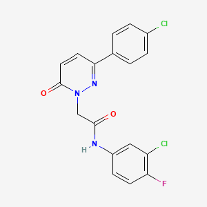 N-(3-chloro-4-fluorophenyl)-2-(3-(4-chlorophenyl)-6-oxopyridazin-1(6H)-yl)acetamide