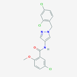 5-chloro-N-[1-(2,4-dichlorobenzyl)-1H-pyrazol-4-yl]-2-methoxybenzamide
