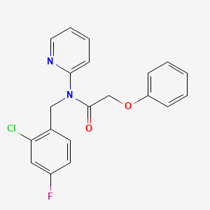 molecular formula C20H16ClFN2O2 B4505804 N-[(2-CHLORO-4-FLUOROPHENYL)METHYL]-2-PHENOXY-N-(PYRIDIN-2-YL)ACETAMIDE 