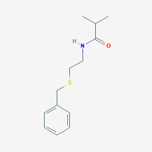 molecular formula C13H19NOS B4505818 N-[2-(benzylthio)ethyl]-2-methylpropanamide 