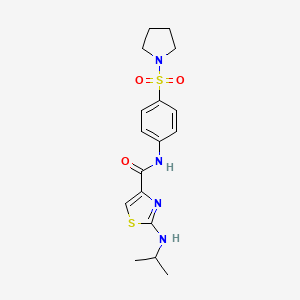 2-(isopropylamino)-N-[4-(1-pyrrolidinylsulfonyl)phenyl]-1,3-thiazole-4-carboxamide