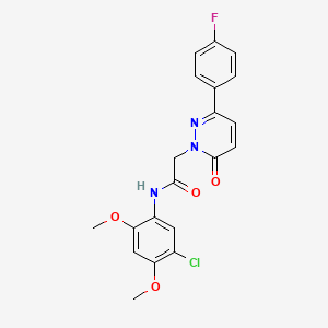 molecular formula C20H17ClFN3O4 B4505859 N-(5-chloro-2,4-dimethoxyphenyl)-2-(3-(4-fluorophenyl)-6-oxopyridazin-1(6H)-yl)acetamide 