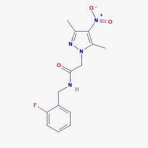 N-(2-fluorobenzyl)-2-{4-nitro-3,5-dimethyl-1H-pyrazol-1-yl}acetamide