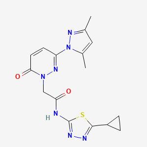 N-[(2Z)-5-cyclopropyl-1,3,4-thiadiazol-2(3H)-ylidene]-2-[3-(3,5-dimethyl-1H-pyrazol-1-yl)-6-oxopyridazin-1(6H)-yl]acetamide