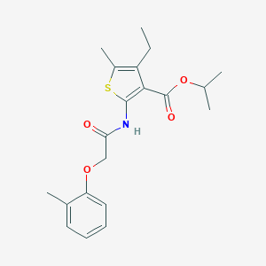 Isopropyl 4-ethyl-5-methyl-2-{[(2-methylphenoxy)acetyl]amino}-3-thiophenecarboxylate