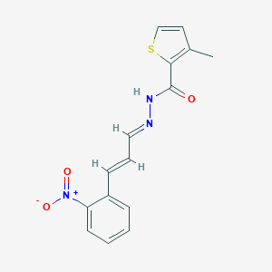 N'-(3-{2-nitrophenyl}-2-propenylidene)-3-methyl-2-thiophenecarbohydrazide