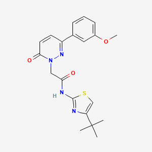 molecular formula C20H22N4O3S B4505895 N-[(2Z)-4-tert-butyl-1,3-thiazol-2(3H)-ylidene]-2-[3-(3-methoxyphenyl)-6-oxopyridazin-1(6H)-yl]acetamide 