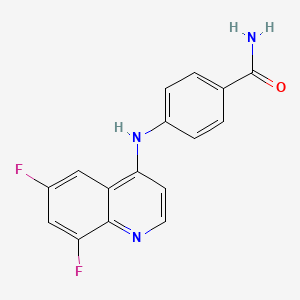 4-[(6,8-Difluoroquinolin-4-yl)amino]benzamide