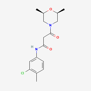 molecular formula C16H21ClN2O3 B4505918 N-(3-chloro-4-methylphenyl)-3-[(2R*,6S*)-2,6-dimethylmorpholin-4-yl]-3-oxopropanamide 