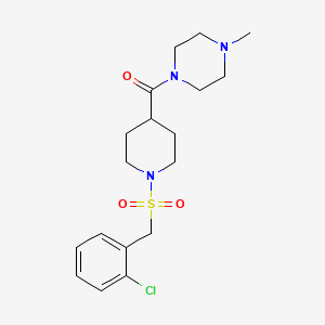 1-({1-[(2-chlorobenzyl)sulfonyl]-4-piperidinyl}carbonyl)-4-methylpiperazine