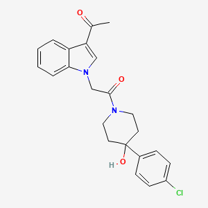 2-(3-acetyl-1H-indol-1-yl)-1-[4-(4-chlorophenyl)-4-hydroxypiperidin-1-yl]ethanone