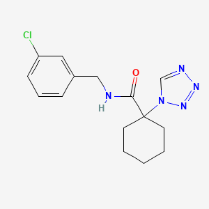 N-(3-chlorobenzyl)-1-(1H-tetrazol-1-yl)cyclohexanecarboxamide