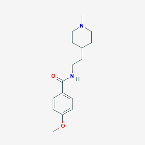 4-methoxy-N-[2-(1-methyl-4-piperidinyl)ethyl]benzamide