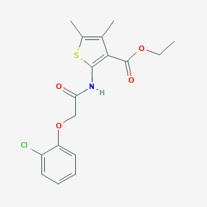 molecular formula C17H18ClNO4S B450600 Ethyl 2-{[(2-chlorophenoxy)acetyl]amino}-4,5-dimethylthiophene-3-carboxylate 
