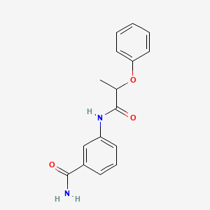 molecular formula C16H16N2O3 B4506001 3-[(2-phenoxypropanoyl)amino]benzamide 