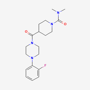 molecular formula C19H27FN4O2 B4506005 4-{[4-(2-fluorophenyl)piperazin-1-yl]carbonyl}-N,N-dimethylpiperidine-1-carboxamide 