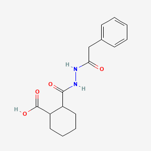 molecular formula C16H20N2O4 B4506017 2-{[2-(phenylacetyl)hydrazino]carbonyl}cyclohexanecarboxylic acid 