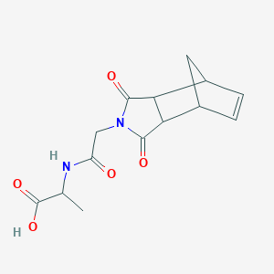 molecular formula C14H16N2O5 B4506018 N-[(1,3-二氧代-1,3,3a,4,7,7a-六氢-2H-4,7-甲烷异吲哚-2-基)乙酰基]丙氨酸 