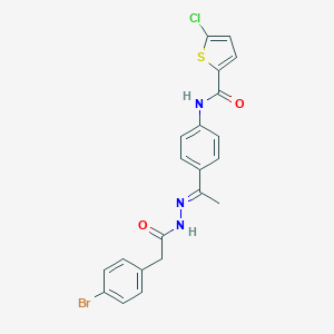 N-(4-{N-[(4-bromophenyl)acetyl]ethanehydrazonoyl}phenyl)-5-chloro-2-thiophenecarboxamide