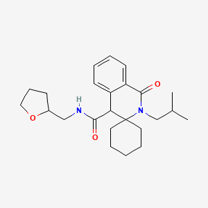 2'-(2-methylpropyl)-1'-oxo-N-(tetrahydrofuran-2-ylmethyl)-1',4'-dihydro-2'H-spiro[cyclohexane-1,3'-isoquinoline]-4'-carboxamide