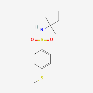 molecular formula C12H19NO2S2 B4506039 N-(1,1-dimethylpropyl)-4-(methylthio)benzenesulfonamide 