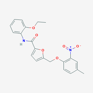 molecular formula C21H20N2O6 B450605 N-(2-ethoxyphenyl)-5-[(4-methyl-2-nitrophenoxy)methyl]furan-2-carboxamide 