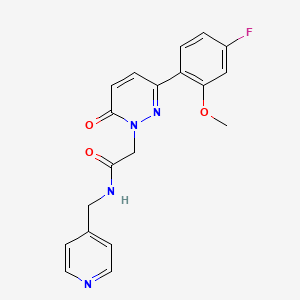 molecular formula C19H17FN4O3 B4506051 2-[3-(4-氟-2-甲氧基苯基)-6-氧代-1(6H)-嘧啶并二氮杂卓]-N-(4-吡啶基甲基)乙酰胺 