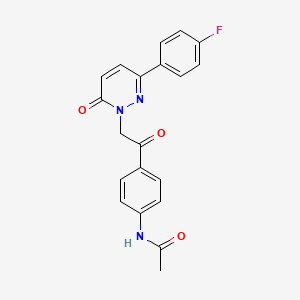 molecular formula C20H16FN3O3 B4506067 N-(4-{[3-(4-fluorophenyl)-6-oxopyridazin-1(6H)-yl]acetyl}phenyl)acetamide 