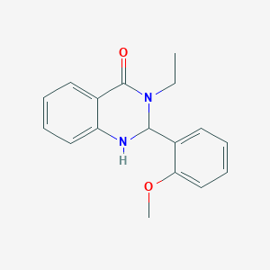 molecular formula C17H18N2O2 B4506074 3-ethyl-2-(2-methoxyphenyl)-2,3-dihydro-4(1H)-quinazolinone 