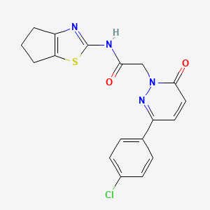 2-[3-(4-chlorophenyl)-6-oxopyridazin-1(6H)-yl]-N-[(2Z)-3,4,5,6-tetrahydro-2H-cyclopenta[d][1,3]thiazol-2-ylidene]acetamide