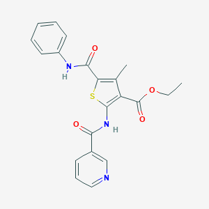 Ethyl 4-methyl-5-(phenylcarbamoyl)-2-[(pyridin-3-ylcarbonyl)amino]thiophene-3-carboxylate