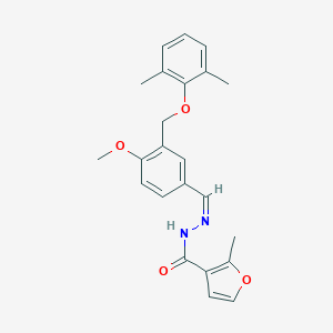 molecular formula C23H24N2O4 B450610 N'-[(Z)-{3-[(2,6-dimethylphenoxy)methyl]-4-methoxyphenyl}methylidene]-2-methylfuran-3-carbohydrazide 