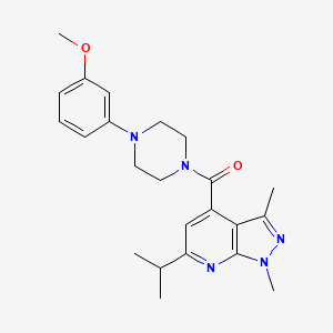 6-isopropyl-4-{[4-(3-methoxyphenyl)-1-piperazinyl]carbonyl}-1,3-dimethyl-1H-pyrazolo[3,4-b]pyridine