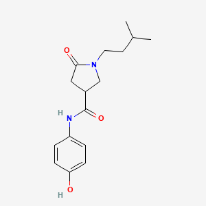 N-(4-hydroxyphenyl)-1-(3-methylbutyl)-5-oxopyrrolidine-3-carboxamide