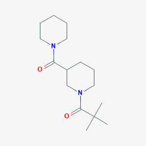 2,2-dimethyl-1-[3-(piperidine-1-carbonyl)piperidin-1-yl]propan-1-one