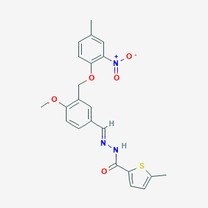 N'-[3-({2-nitro-4-methylphenoxy}methyl)-4-methoxybenzylidene]-5-methyl-2-thiophenecarbohydrazide
