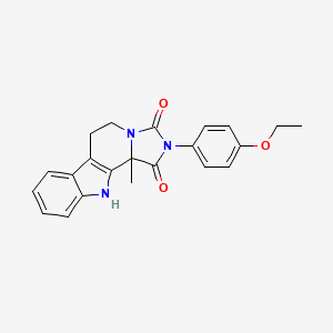 molecular formula C22H21N3O3 B4506151 4-(4-ethoxyphenyl)-2-methyl-4,6,16-triazatetracyclo[7.7.0.02,6.010,15]hexadeca-1(9),10,12,14-tetraene-3,5-dione 