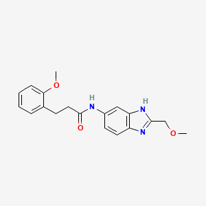 molecular formula C19H21N3O3 B4506170 N-[2-(甲氧基甲基)-1H-苯并咪唑-6-基]-3-(2-甲氧基苯基)丙酰胺 