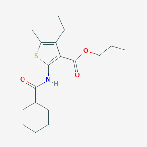 Propyl 2-[(cyclohexylcarbonyl)amino]-4-ethyl-5-methyl-3-thiophenecarboxylate