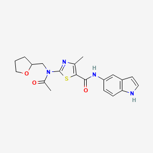 2-[acetyl(tetrahydro-2-furanylmethyl)amino]-N-(1H-indol-5-yl)-4-methyl-1,3-thiazole-5-carboxamide