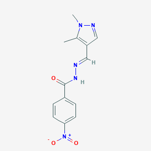 N'-[(E)-(1,5-dimethyl-1H-pyrazol-4-yl)methylidene]-4-nitrobenzohydrazide