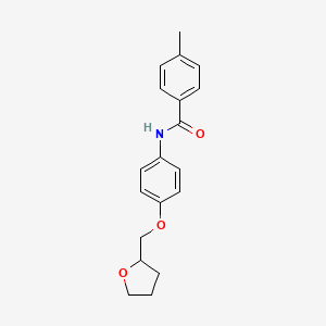 molecular formula C19H21NO3 B4506201 4-methyl-N-[4-(tetrahydrofuran-2-ylmethoxy)phenyl]benzamide 