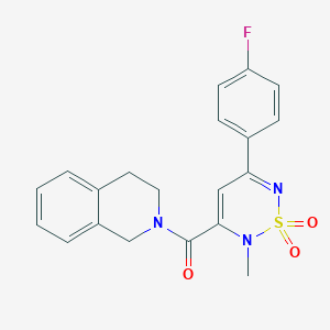 2-{[5-(4-fluorophenyl)-2-methyl-1,1-dioxido-2H-1,2,6-thiadiazin-3-yl]carbonyl}-1,2,3,4-tetrahydroisoquinoline