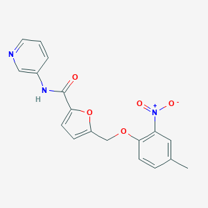 5-({2-nitro-4-methylphenoxy}methyl)-N-(3-pyridinyl)-2-furamide